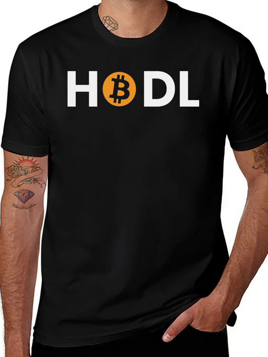 HODL Bitcoin Crypto T-Shirt - Black Cotton