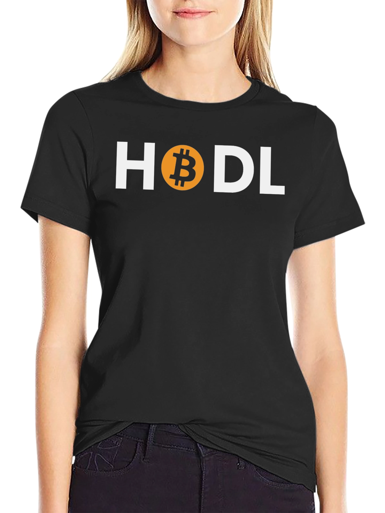 HODL Bitcoin Crypto T-Shirt - Black Cotton