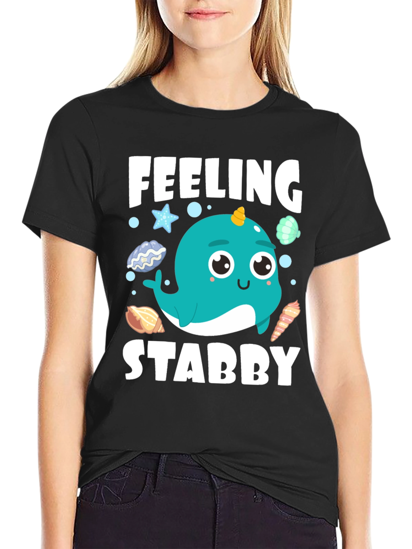 Feeling Stabby Narwhal T-Shirt