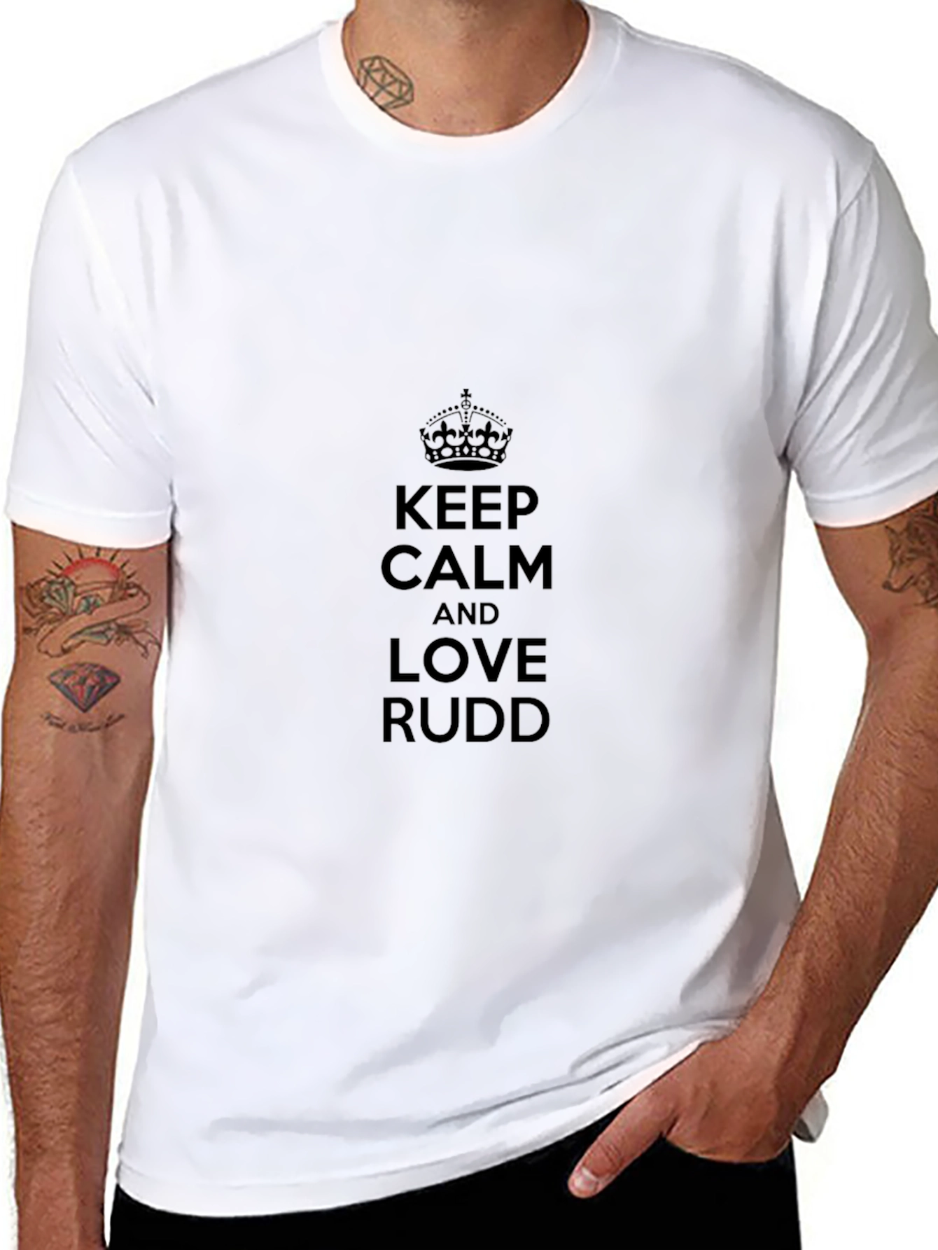 Keep Calm and Love Rudd T-Shirt - Black