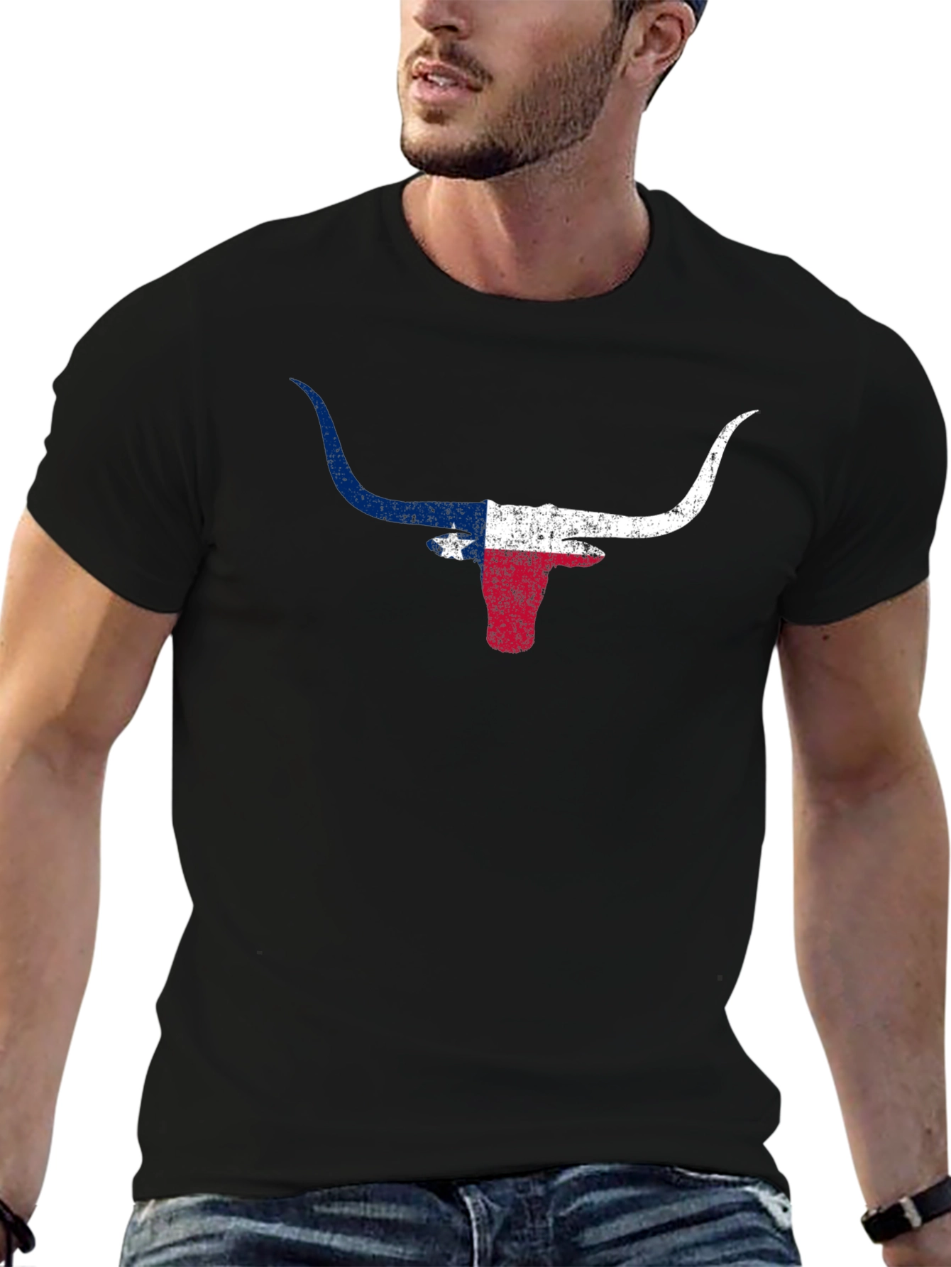 Texas Flag Longhorn Graphic Tee