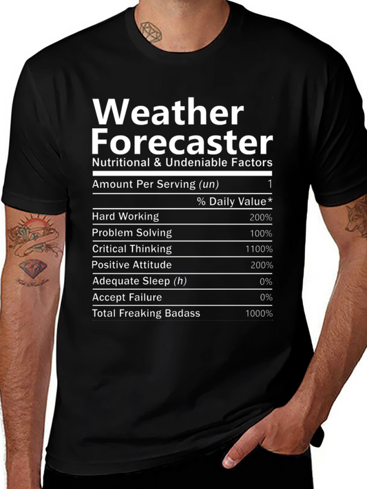 Weather Forecaster Novelty Graphic T-Shirt