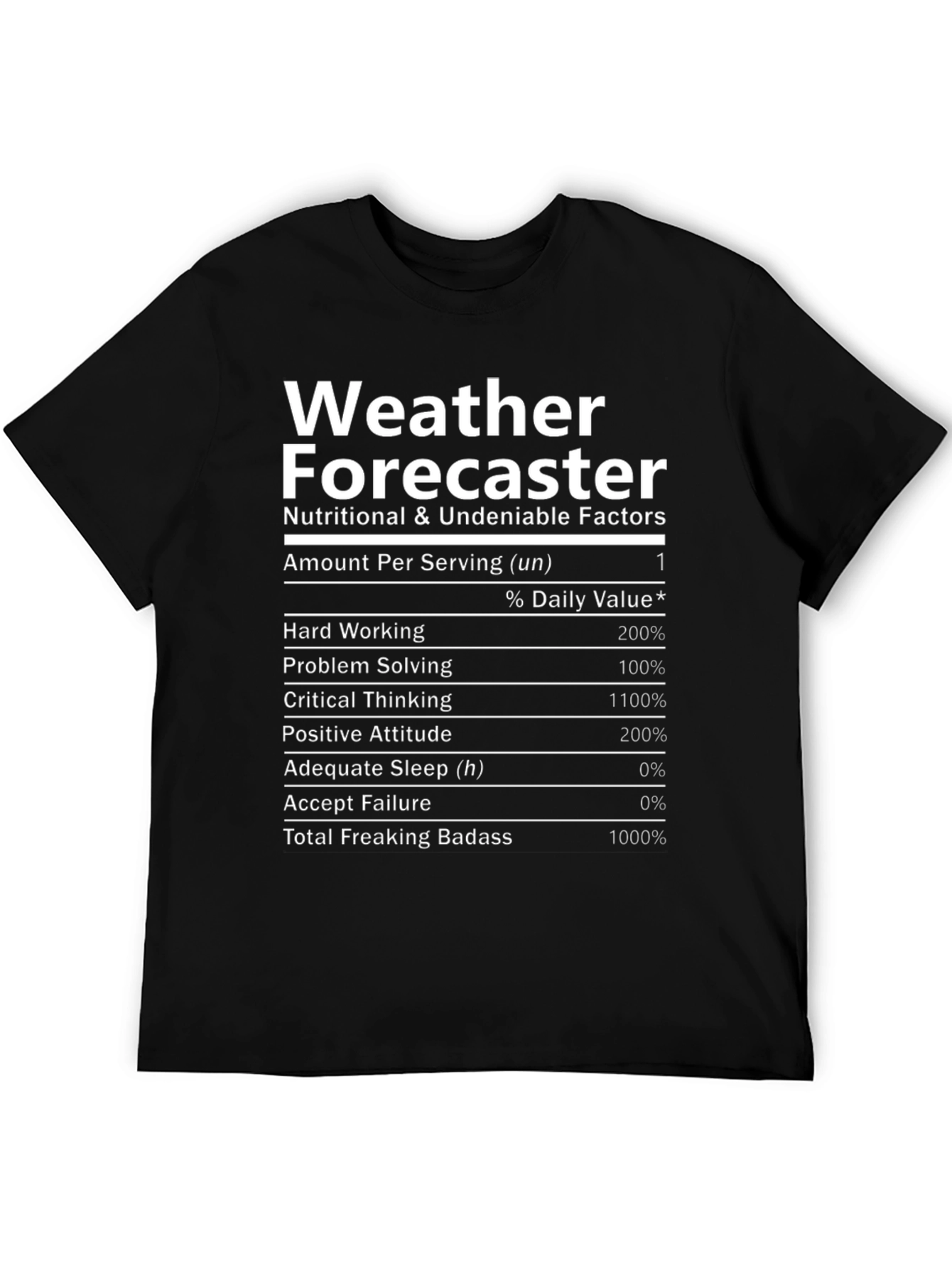 Weather Forecaster Novelty Graphic T-Shirt