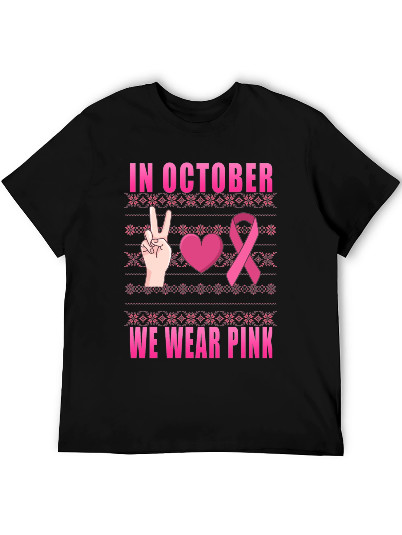 In October We Wear Pink Breast Cancer Awareness T-Shirt