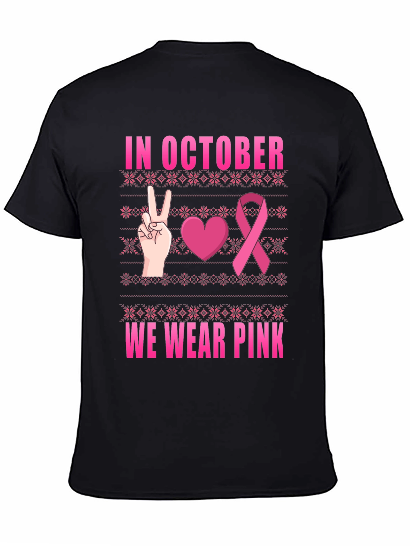 In October We Wear Pink Breast Cancer Awareness T-Shirt