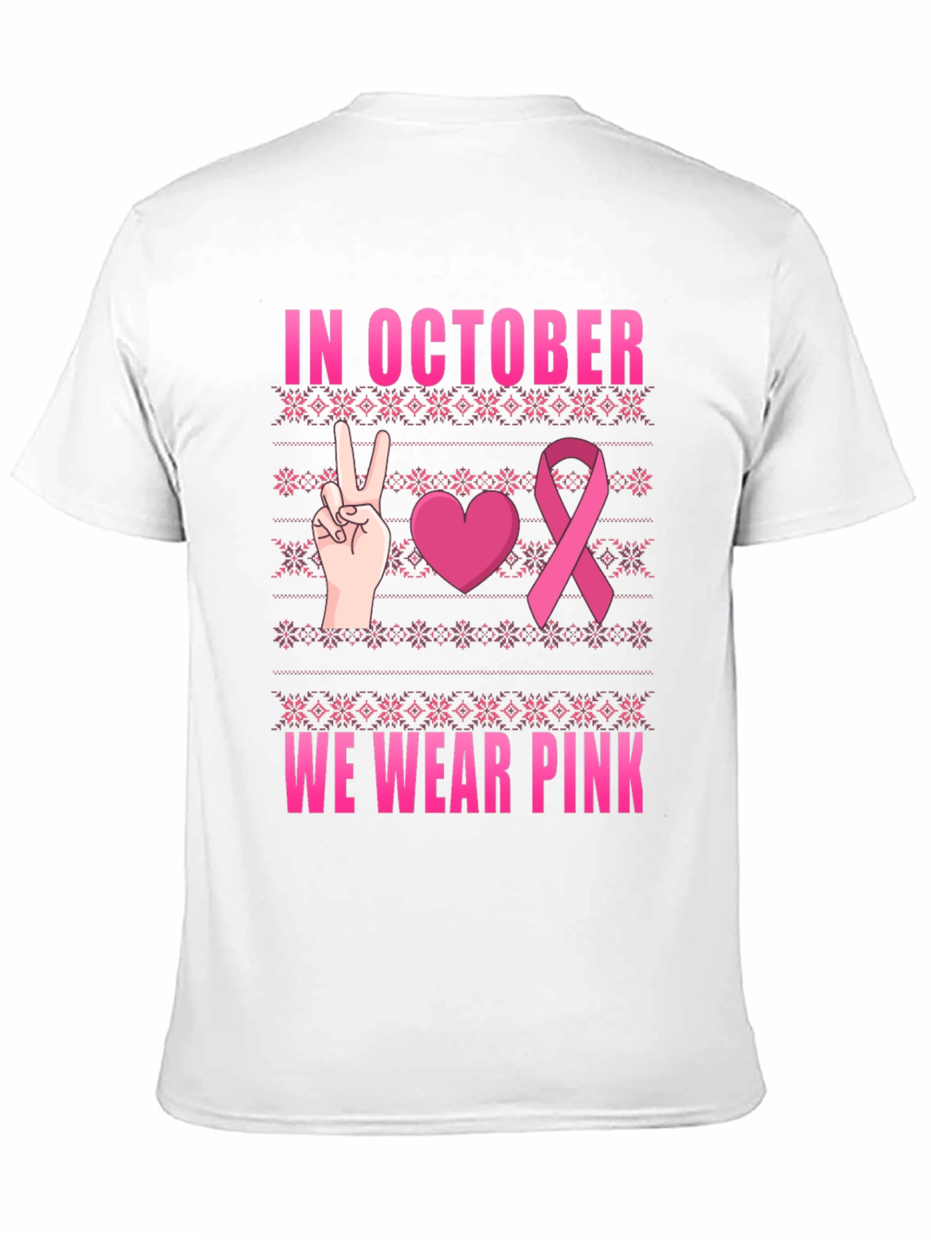 In October We Wear Pink Breast Cancer Awareness T-Shirt