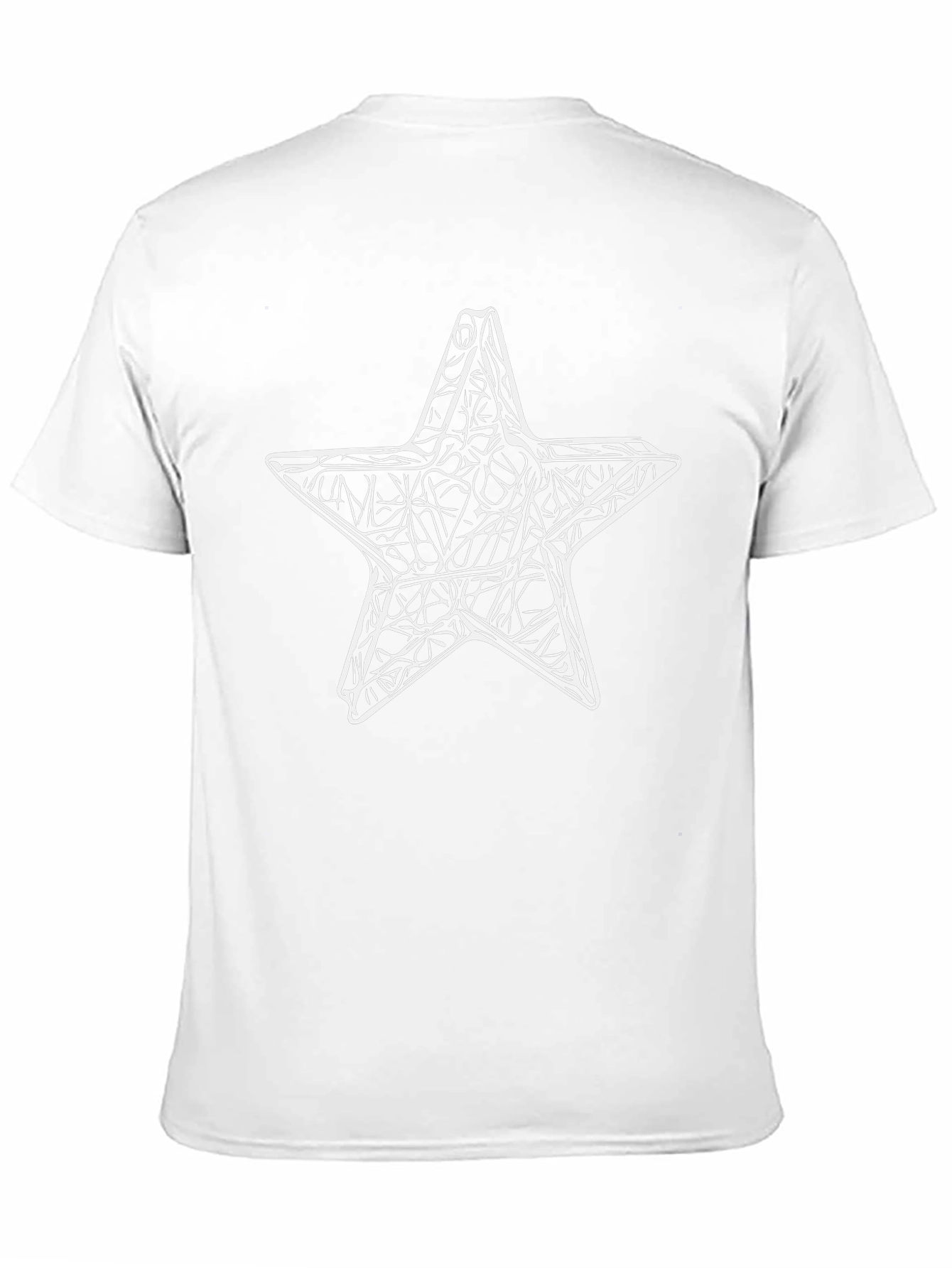 Abstract Star Graphic Black T-Shirt