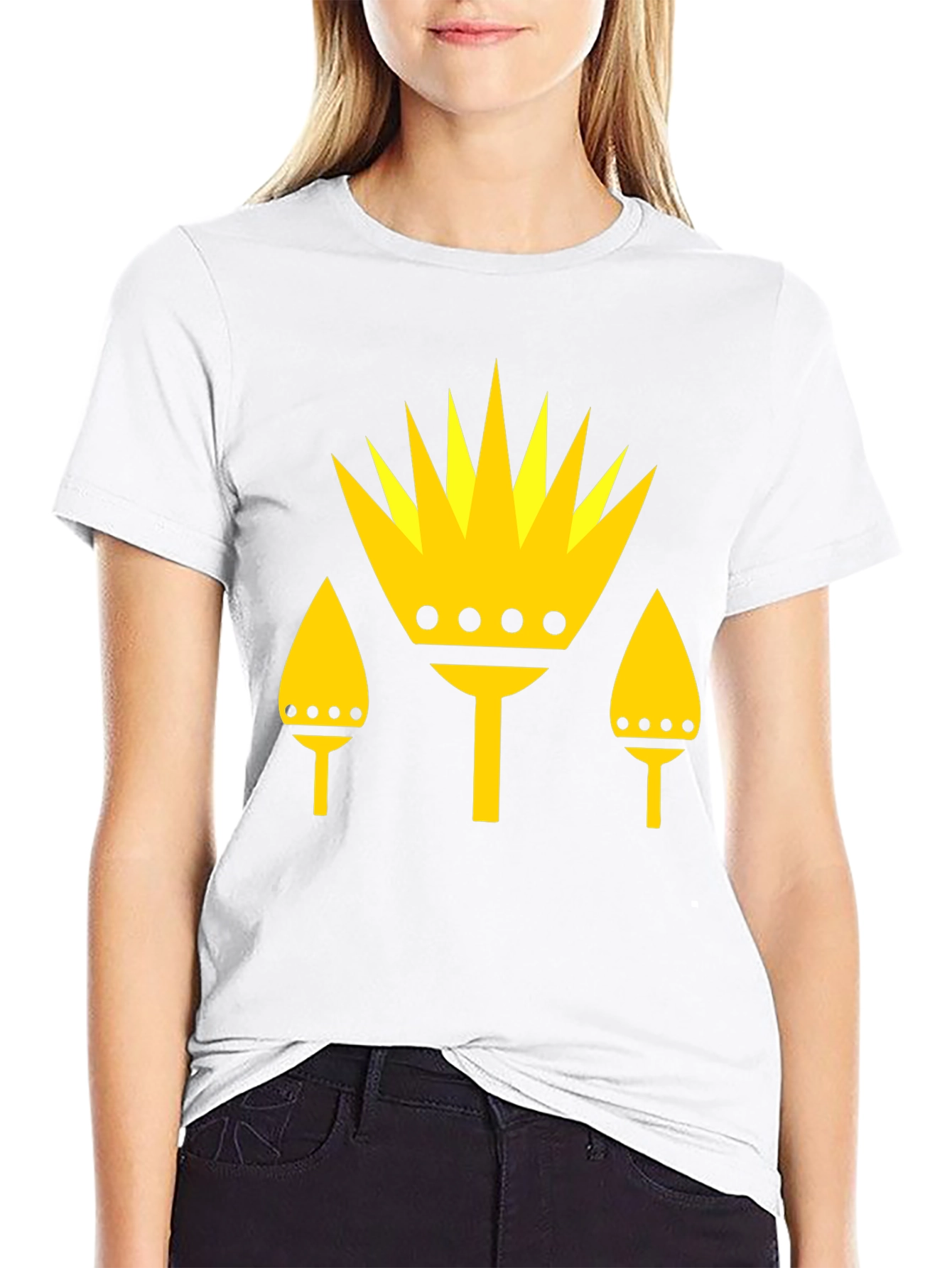 Graphic Tee - Yellow Crown Design