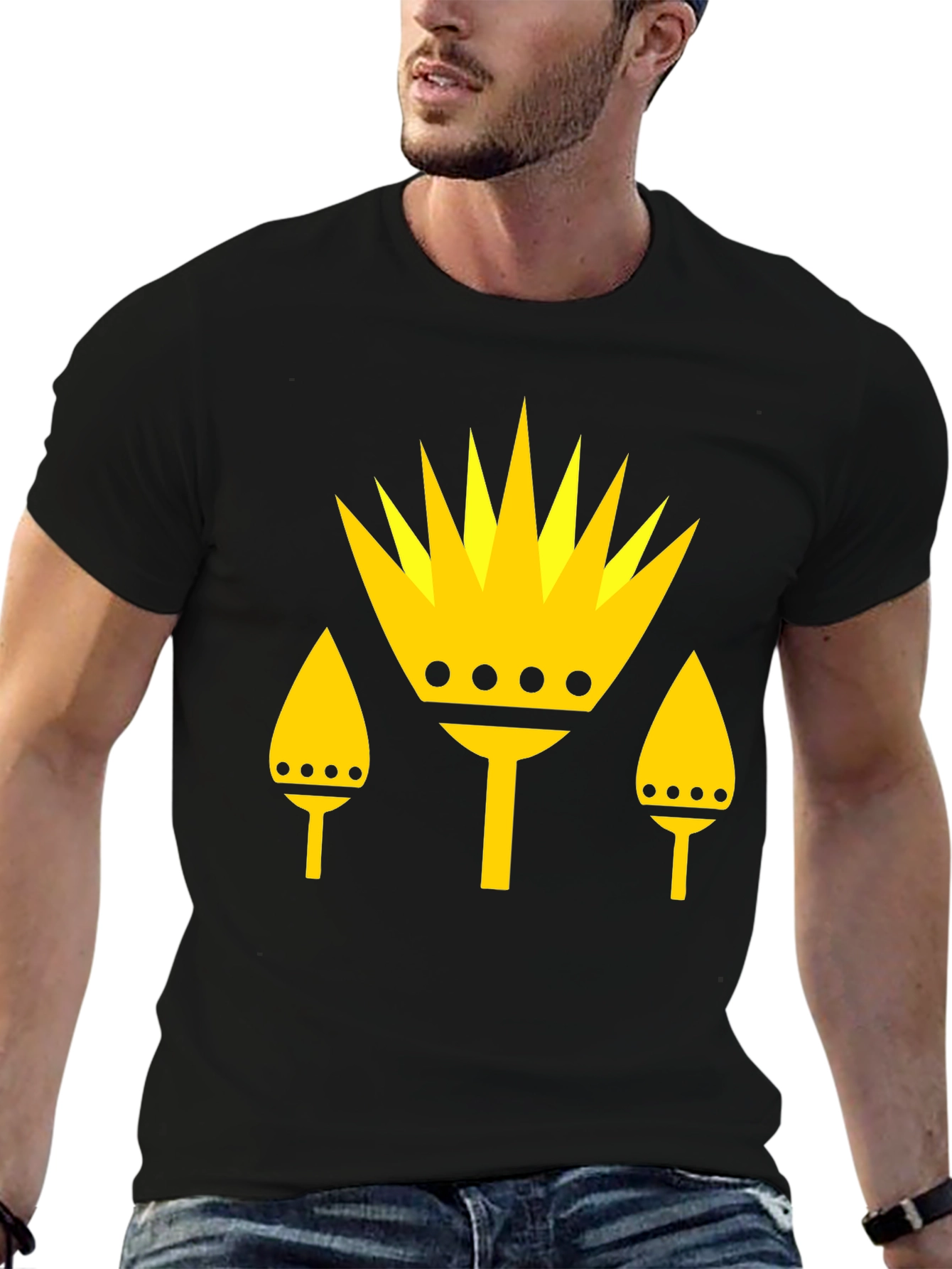 Graphic Tee - Yellow Crown Design