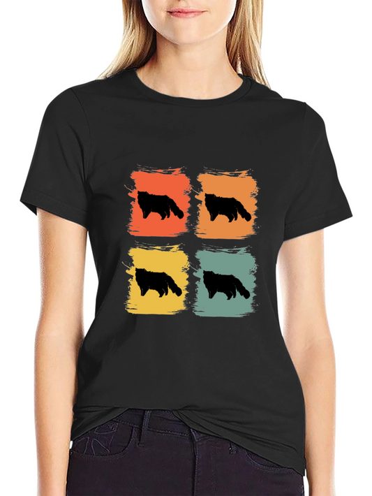 Retro Cat Silhouette T-Shirt